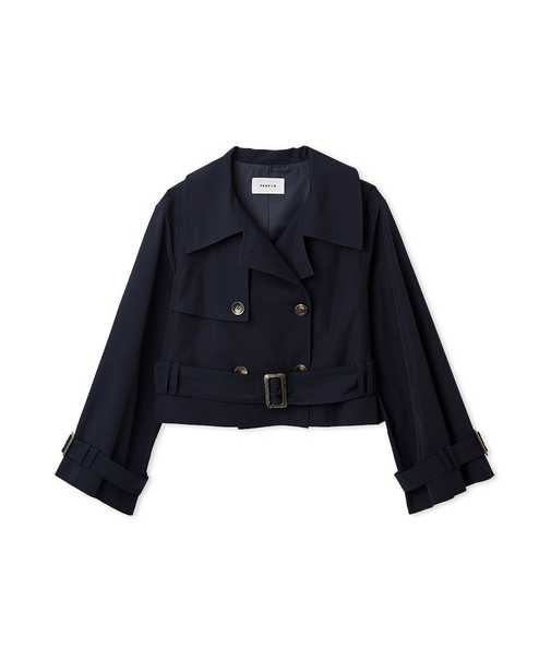 ボリュームスリーブショートトレンチコート／撥水