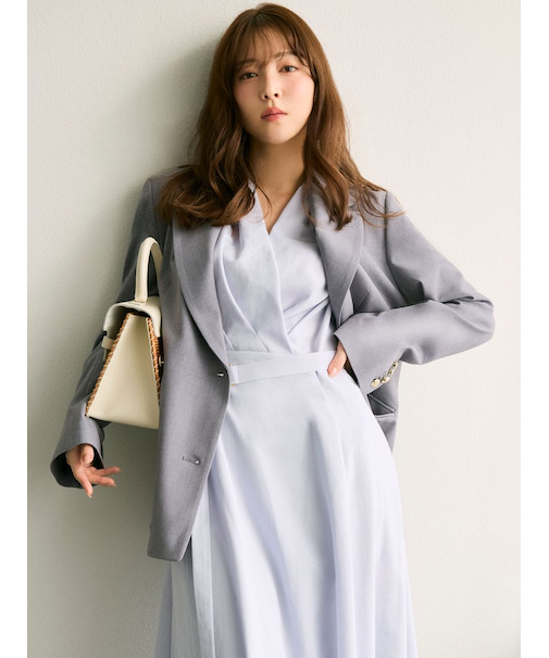 ダブルブレストシンプルジャケット／ウォッシャブル