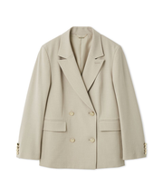 ダブルブレストシンプルジャケット/ウォッシャブル