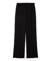 【00サイズあり】センタープレスセミフレアーパンツ/ウォッシャブル・防シワ・接触冷感