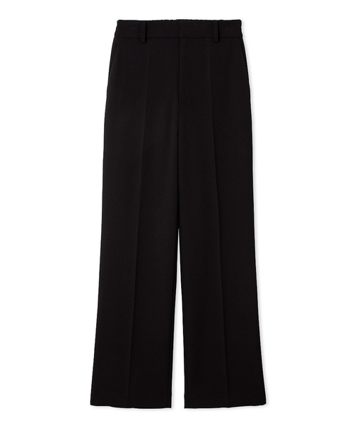 【00サイズあり】センタープレスセミフレアーパンツ／ウォッシャブル・防シワ・接触冷感