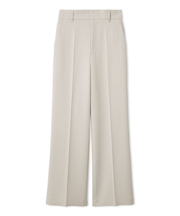 【00サイズあり】センタープレスセミフレアーパンツ／ウォッシャブル・防シワ・接触冷感