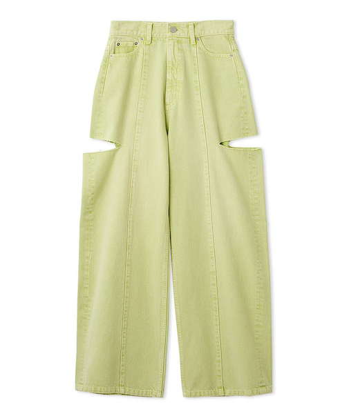 【00サイズあり】カットアウトバレルデニムパンツ