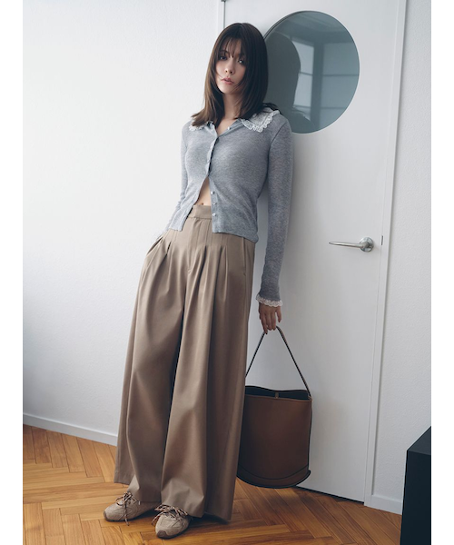 デザインタックワイドバギースラックス／ウォッシャブル｜フレイ