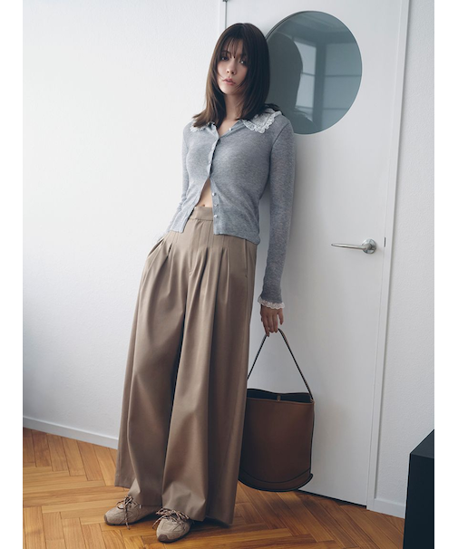 デザインタックワイドバギースラックス／ウォッシャブル