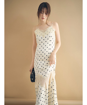 レーストリムマーメイドワンピース