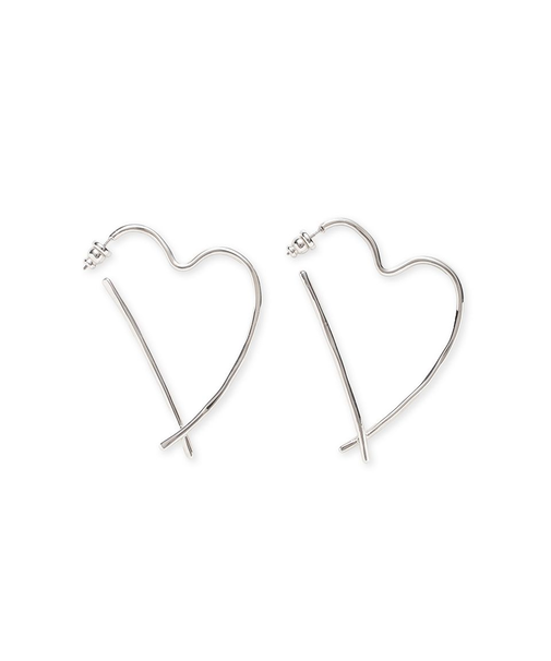 オープンハートモチーフピアス