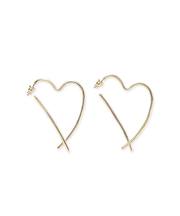 オープンハートモチーフピアス