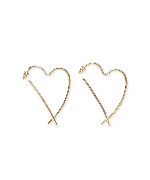 オープンハートモチーフピアス