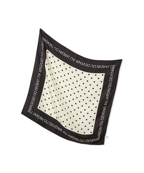 サテンシルクドットスカーフ