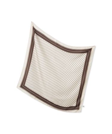 サテンシルクドットスカーフ