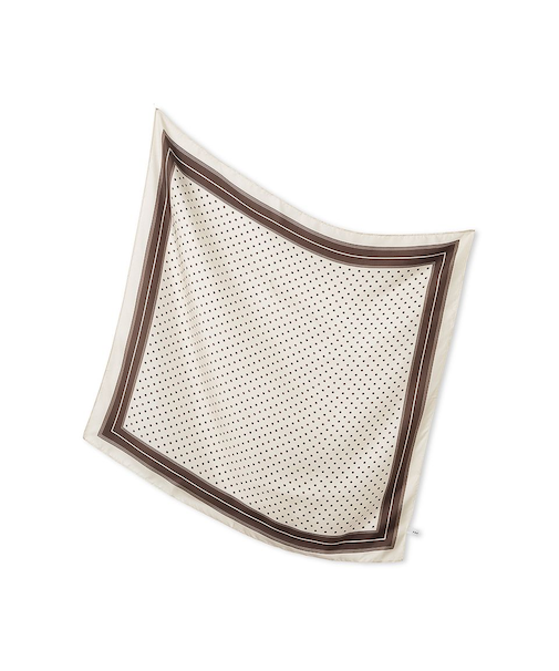 サテンシルクドットスカーフ