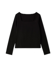 スクエアネックTシャツ/接触冷感