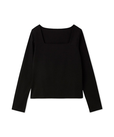 スクエアネックTシャツ／接触冷感