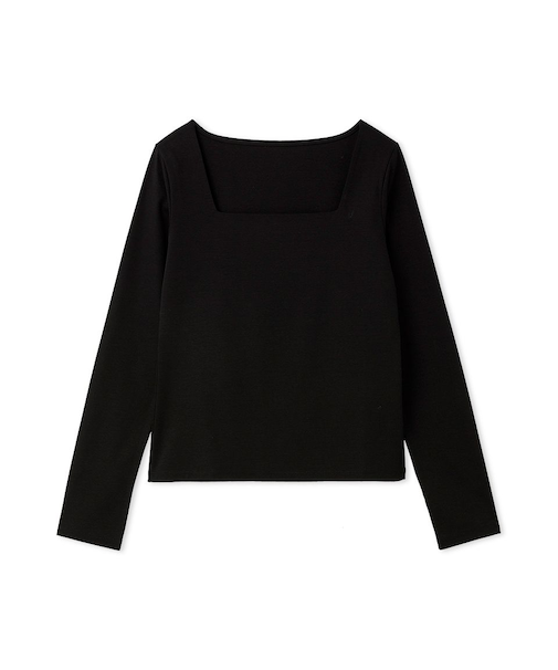 スクエアネックTシャツ／接触冷感