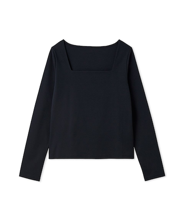 スクエアネックTシャツ／接触冷感