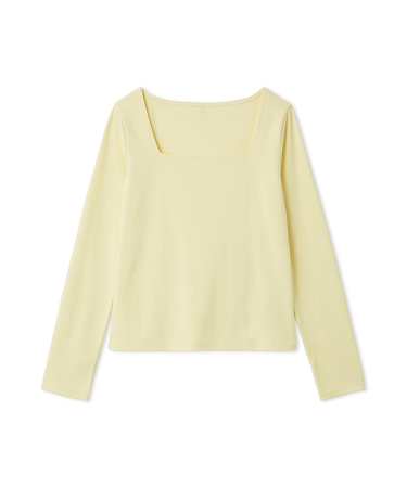 スクエアネックTシャツ／接触冷感