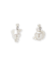 ラスターパールドロップピアス