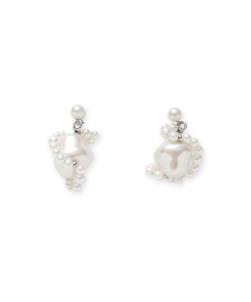 ラスターパールドロップピアス