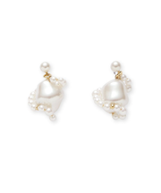 ラスターパールドロップピアス