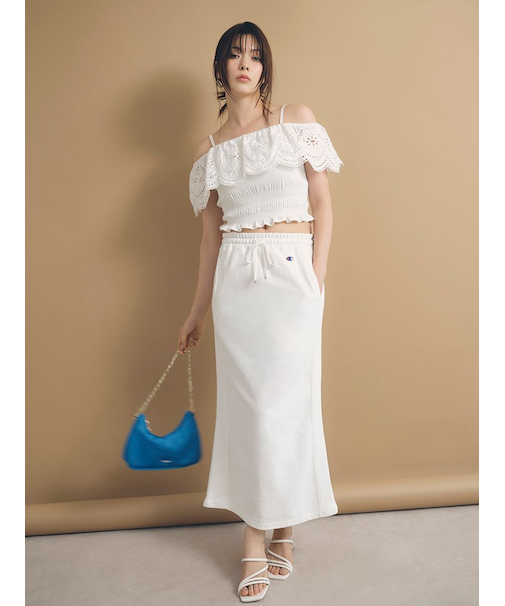 【FRAY I.D｜Champion】リバースウィーブストレートスカート