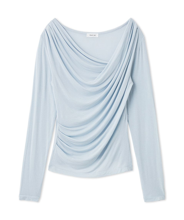 2wayデコルテタックドレープトップス