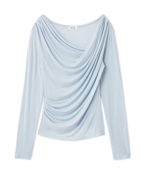 2wayデコルテタックドレープトップス