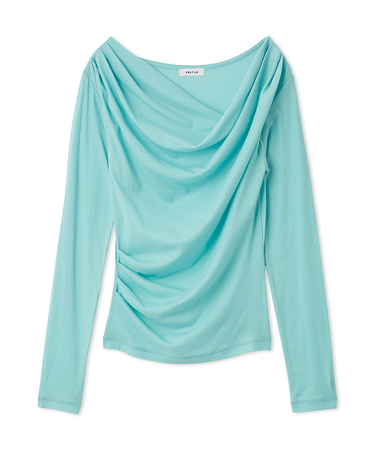 2wayデコルテタックドレープトップス