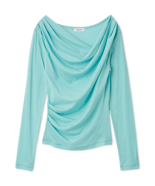 2wayデコルテタックドレープトップス