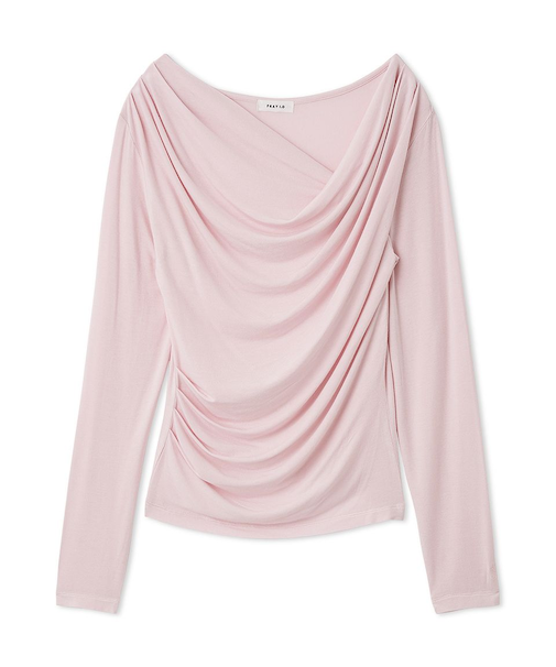 2wayデコルテタックドレープトップス