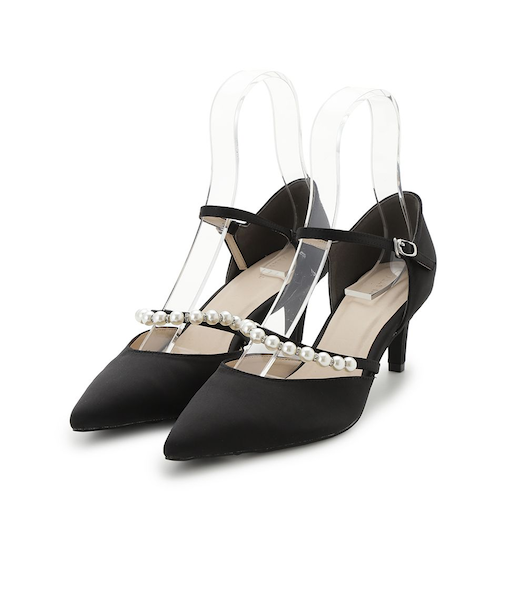 パールストラップパンプス