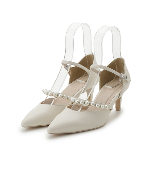 パールストラップパンプス