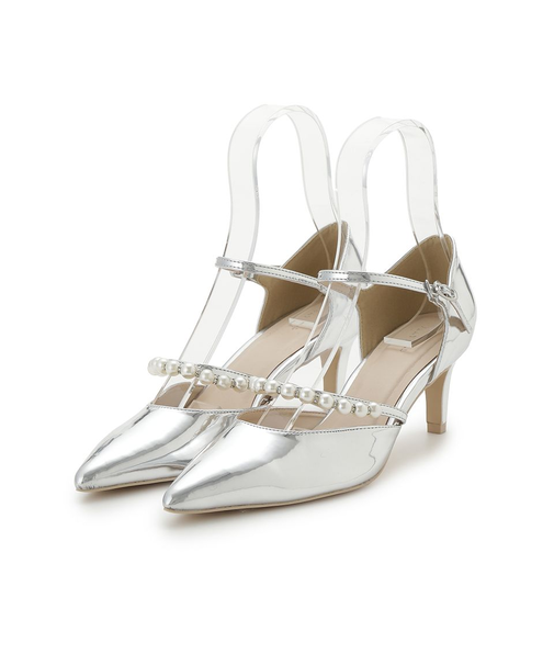 パールストラップパンプス