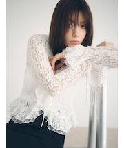 ラッフルデザインレーストップス