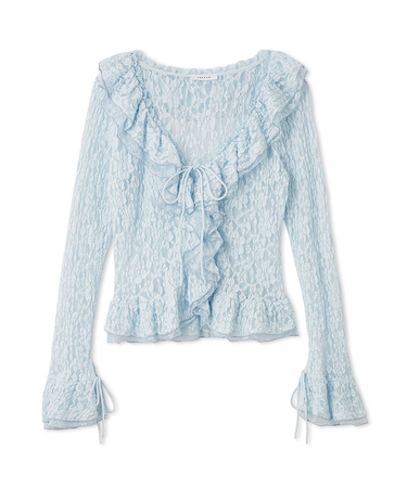 ラッフルデザインレーストップス