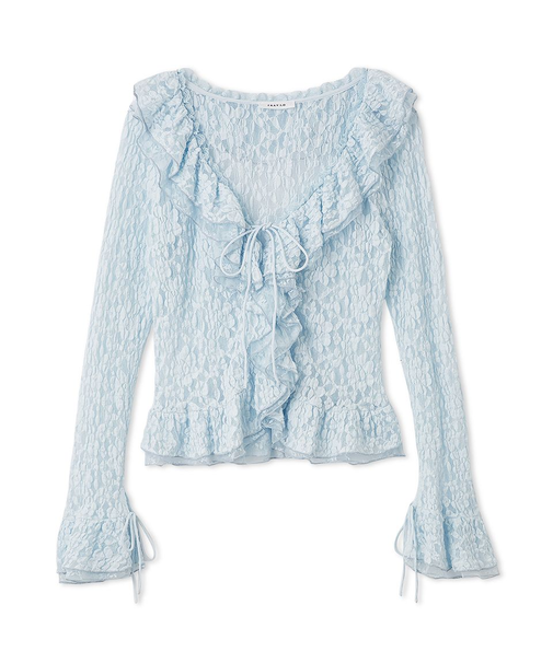 ラッフルデザインレーストップス