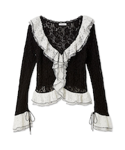 ラッフルデザインレーストップス