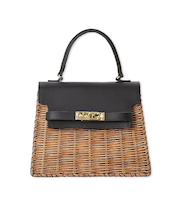 【BAGMATI】ラタンレザートップハンドルバッグ