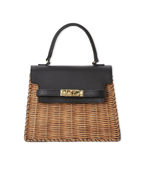 【BAGMATI】ラタンレザートップハンドルバッグ