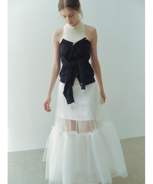 ボリュームギャザーチュールスカート