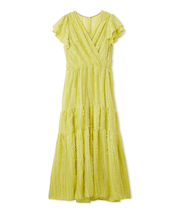 【00サイズあり】フリンジジャカードティアードワンピース