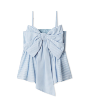 リボンペプラムキャミトップス