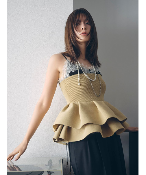 レーストリムキャミソール