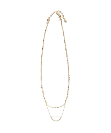 ルナダブルチェーンネックレス