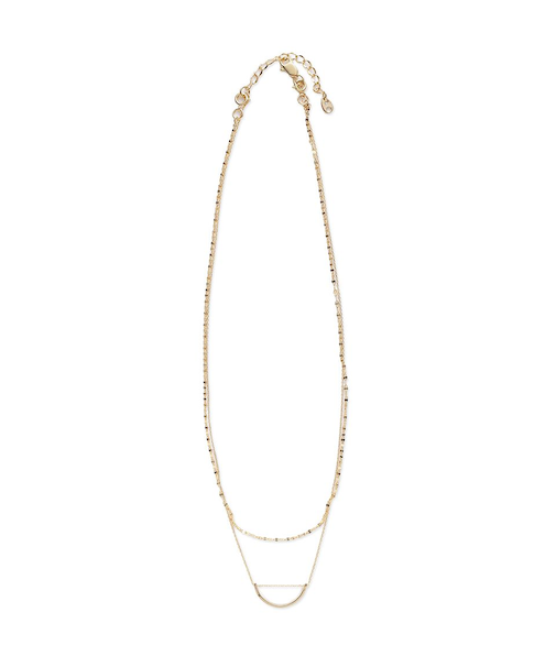 ルナダブルチェーンネックレス