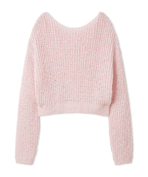 スラブコットンローゲージニット