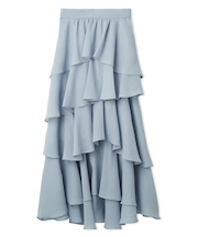 アシメフリルティアードスカート