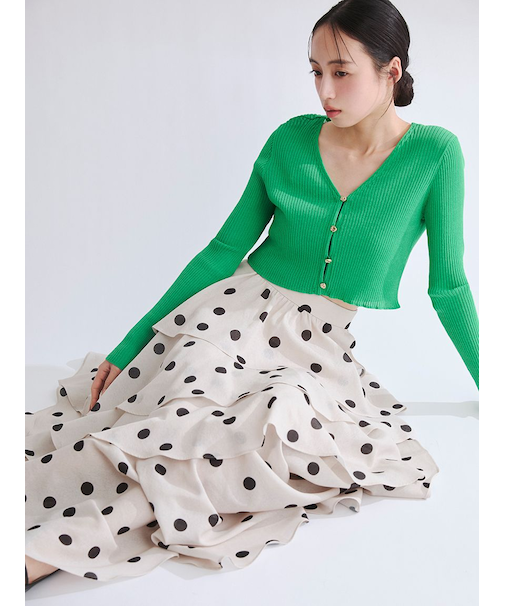 アシメフリルティアードスカート