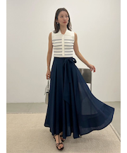 【00サイズあり】ポロニットドッキングワンピース