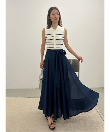 【00サイズあり】ポロニットドッキングワンピース